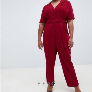 Red Asos Curve Jumpsuit